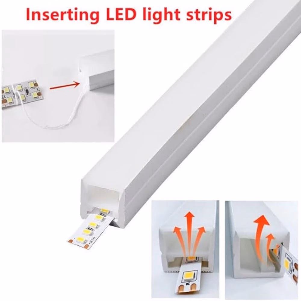 Silicone LED Channel System Flex Cuttable Mount Holder Tube FRONT - Image 12